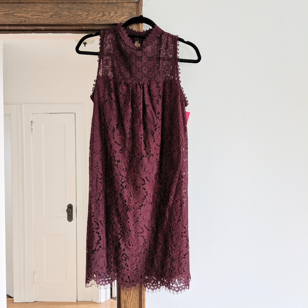 Maroon lace dress